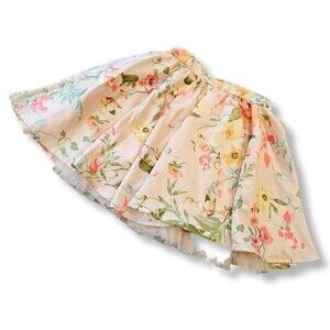 girls floral skirt size 14 tulle overlay spring easter pastel flowy pink skater